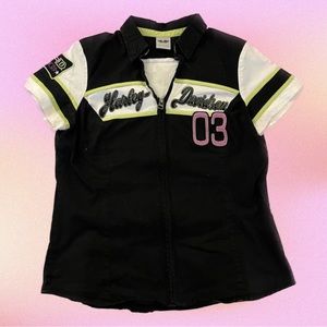 Harley Davidson Zip Up Shirt